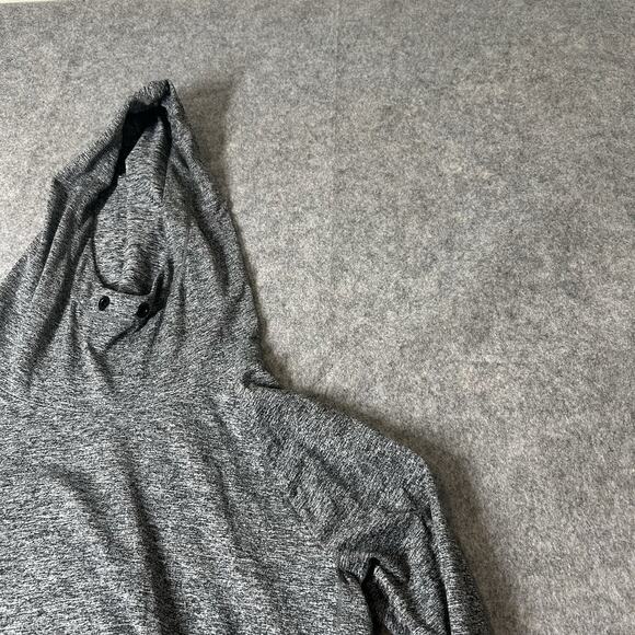 Athleta Uptempo Hoodie Sweatshirt Women’s Small Heathered Grey Thumb Holes - Picture 2 of 8